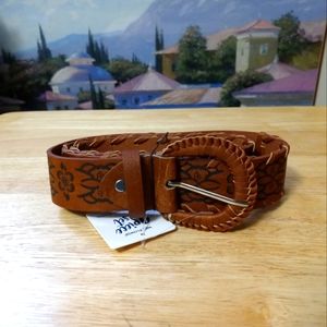 🐎 WALL FLOWER BROWN FLORAL BELT 🏇